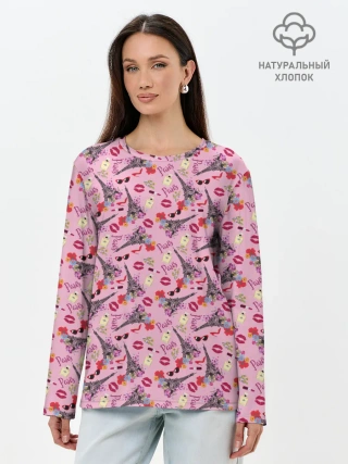 Лонгслив женский. Хлопок / Париж