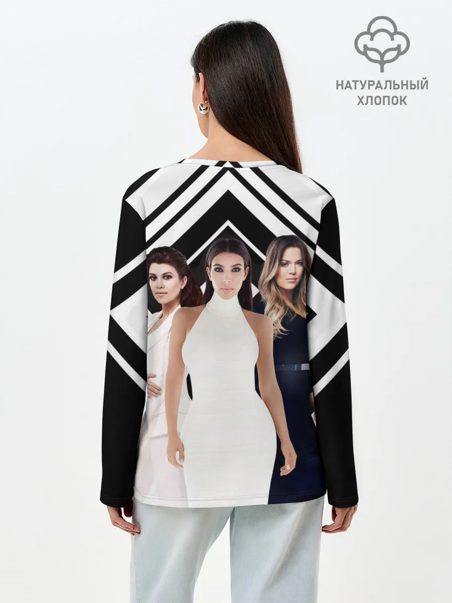Лонгслив женский. Хлопок / Сестры Кардашьян