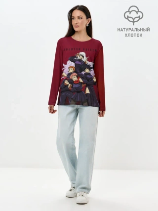 Лонгслив женский. Хлопок / Магическая битва | Jujutsu Kaisen