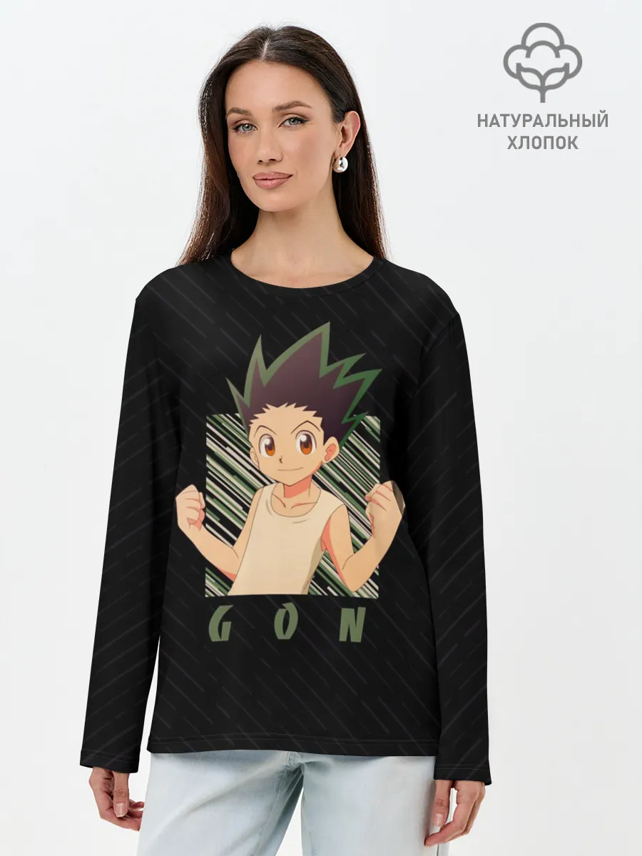 Лонгслив женский. Хлопок / Гон Фрикс Охотник x охотник