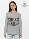 Лонгслив женский. Хлопок / Супер движок