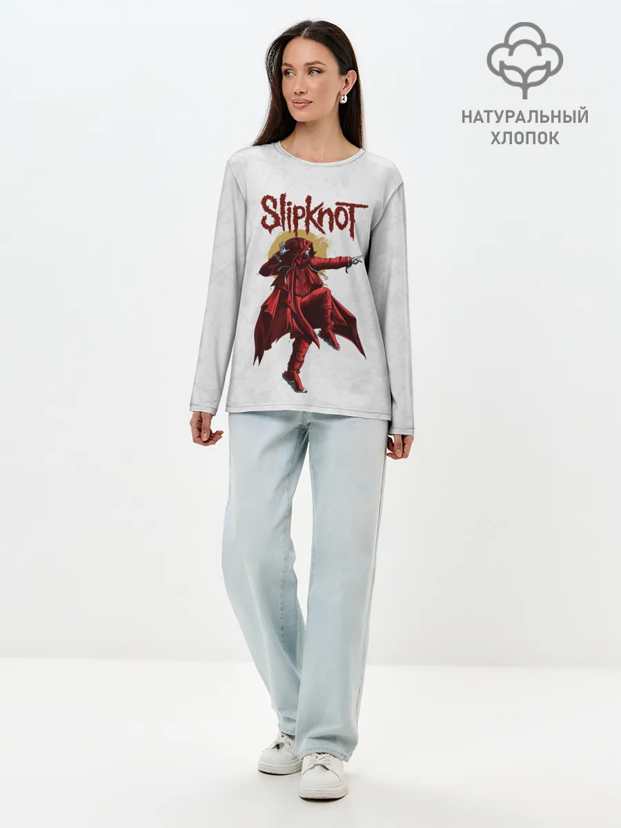 Лонгслив женский. Хлопок / SLIPKNOT | СЛИПКНОТ