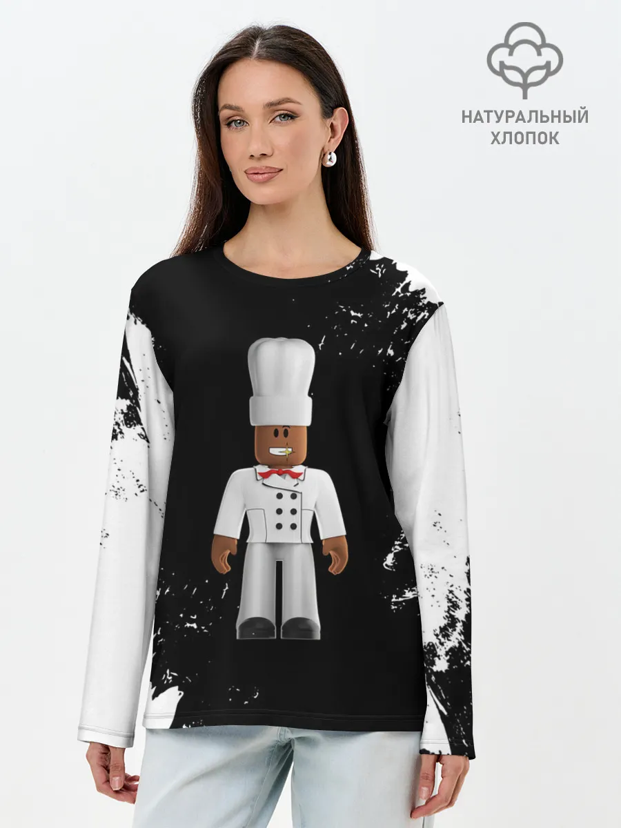 Лонгслив женский. Хлопок / ROBLOX | РОБЛОКС | LOGO
