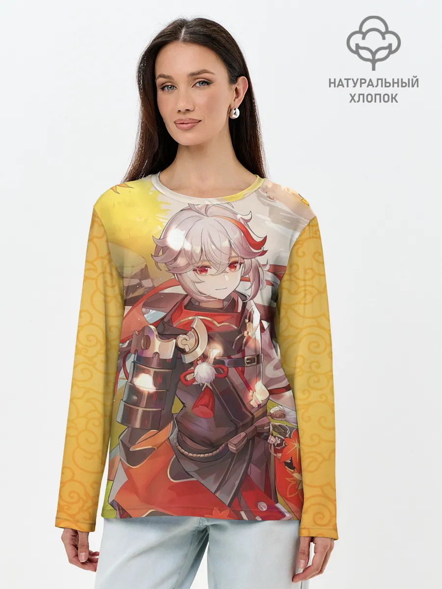 Лонгслив женский. Хлопок / Kaedehara Kazuha