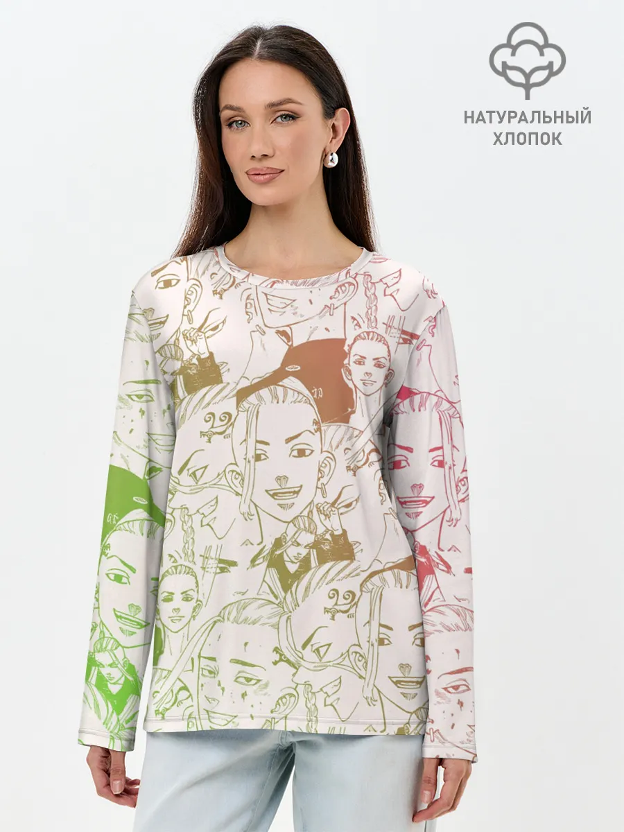 Лонгслив женский. Хлопок / ДОРАКЕН Токийские Мстители