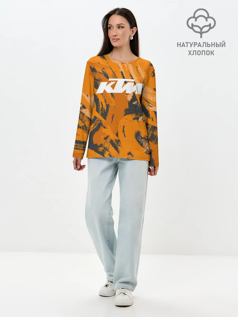 Лонгслив женский. Хлопок / KTM | КТМ