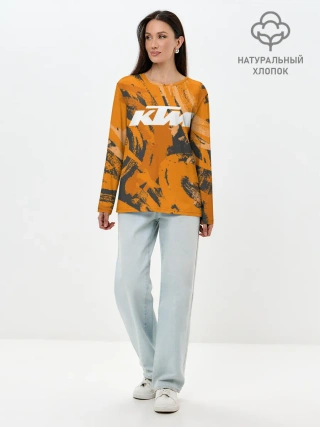 Лонгслив женский. Хлопок / KTM | КТМ