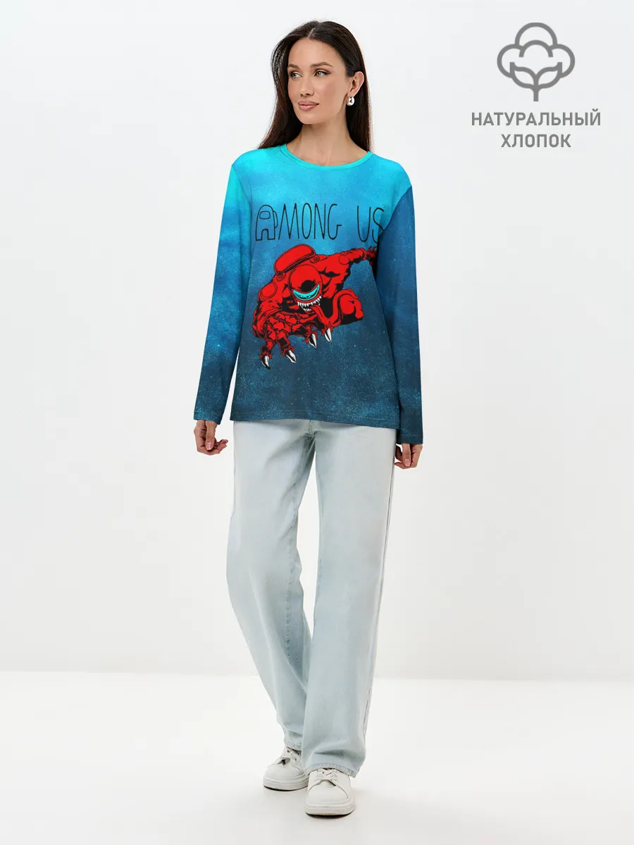 Лонгслив женский. Хлопок / Among Us | Imposter