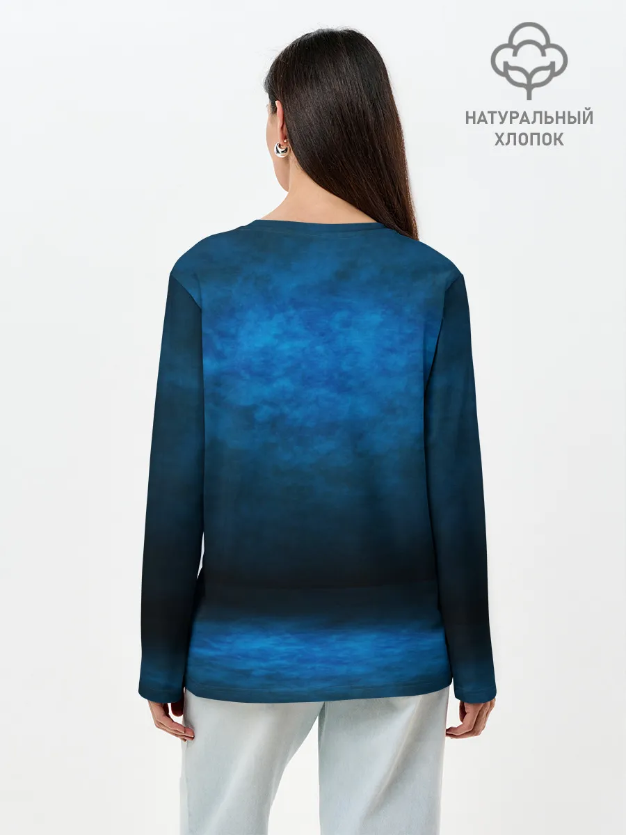 Лонгслив женский. Хлопок / Dinosaurs Rex 3D