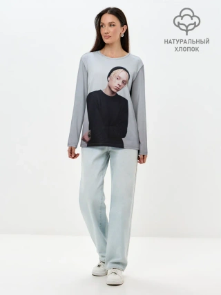 Лонгслив женский. Хлопок / Молодой Ти