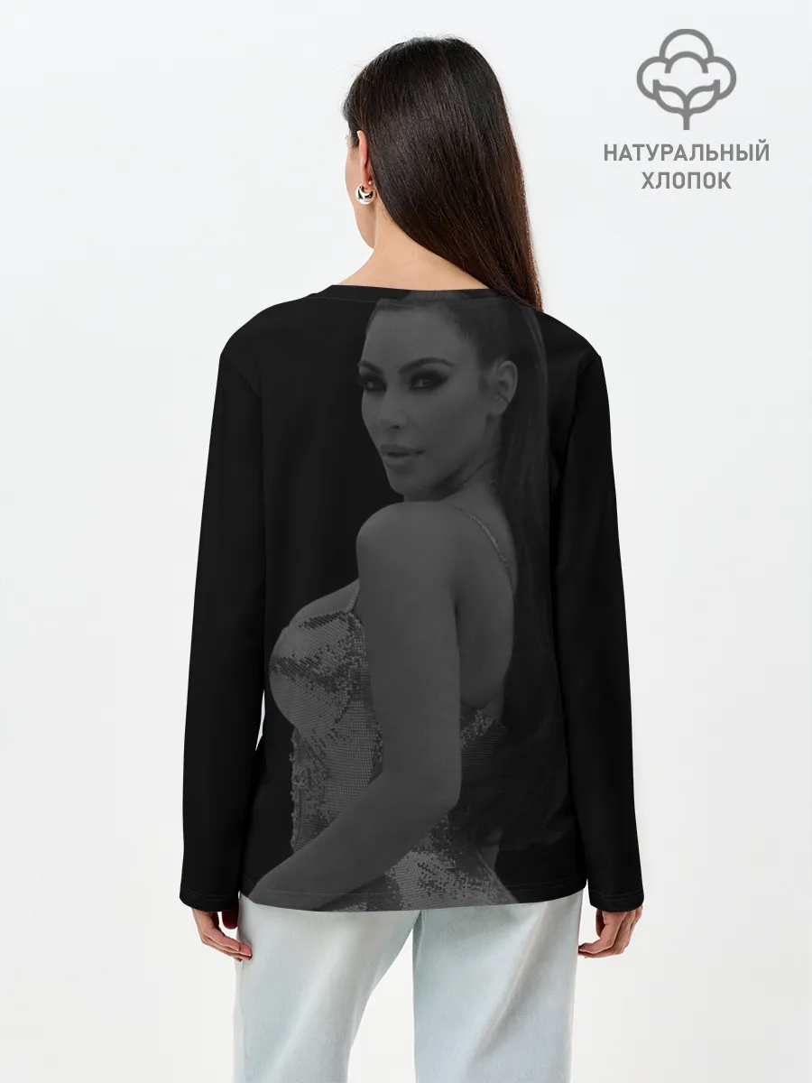 Лонгслив женский. Хлопок / Ким Кардашьян