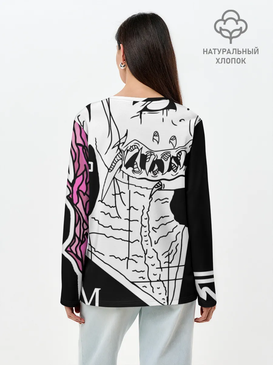 Лонгслив женский. Хлопок / DEMON HELLTREST