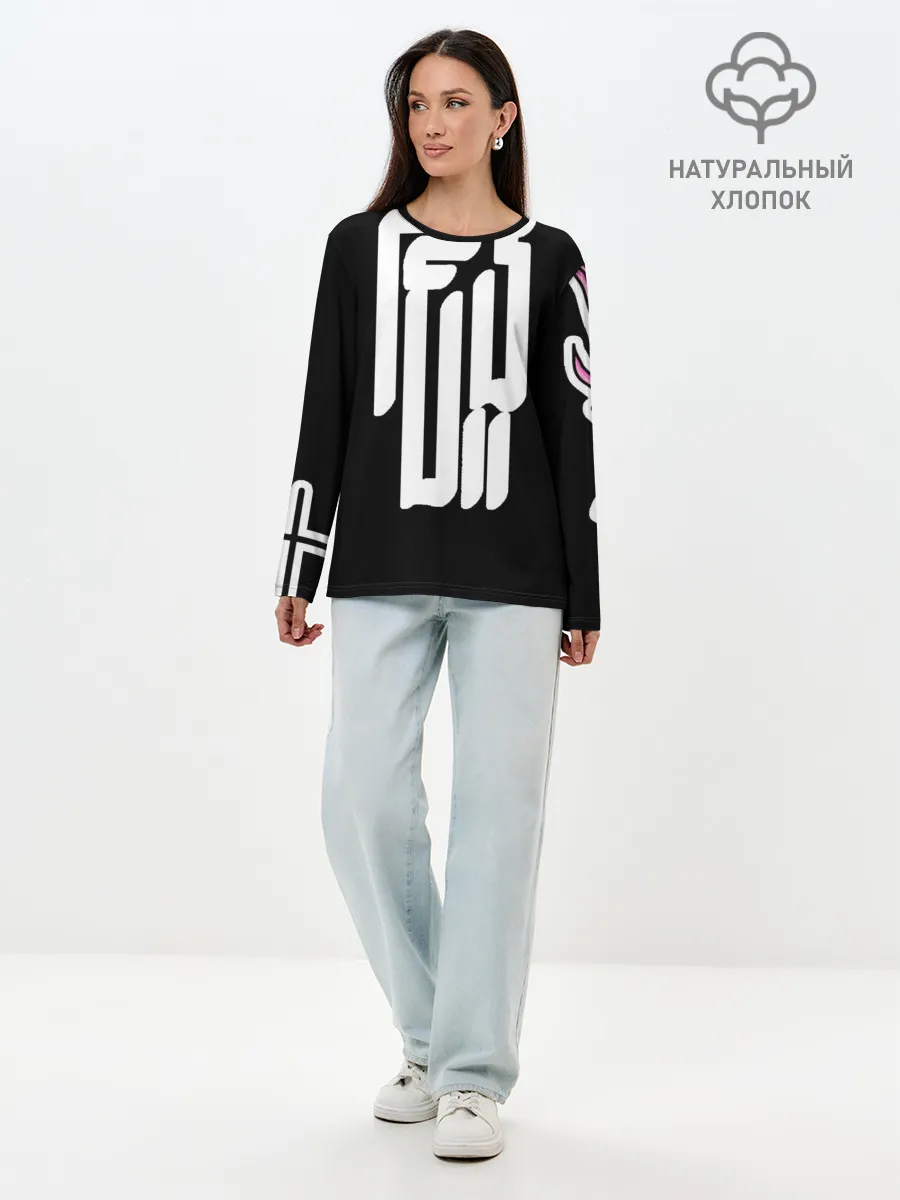 Лонгслив женский. Хлопок / DEMON HELLTREST