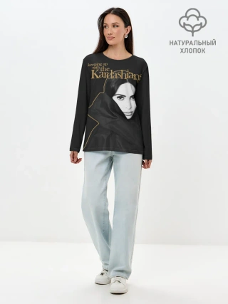 Лонгслив женский. Хлопок / Ким Кардашьян