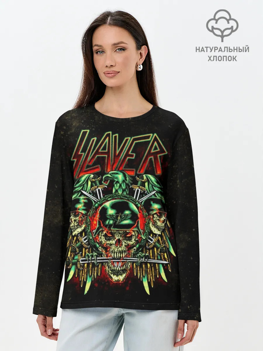 Лонгслив женский. Хлопок / Slayer