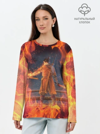 Лонгслив женский. Хлопок / Warrior | Sekiro shadows die twice