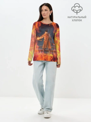 Лонгслив женский. Хлопок / Warrior | Sekiro shadows die twice