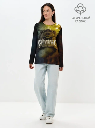 Лонгслив женский. Хлопок / Scream Aim Fire - Bullet For My Valentine