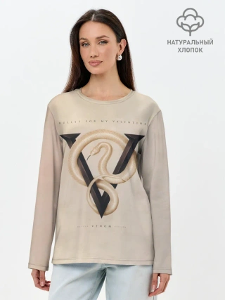 Лонгслив женский. Хлопок / Venom - Bullet For My Valentine