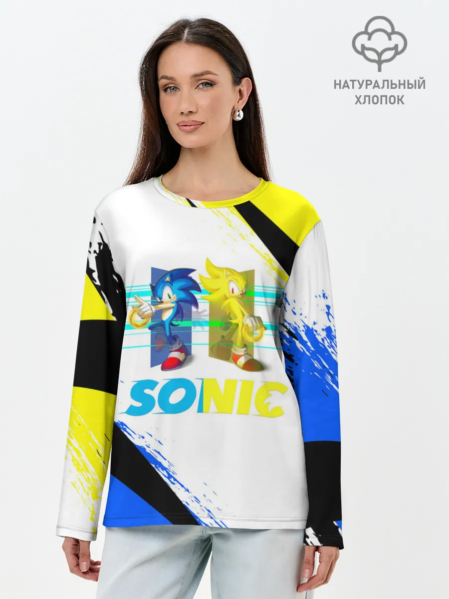 Лонгслив женский. Хлопок / СУПЕР СОНИК