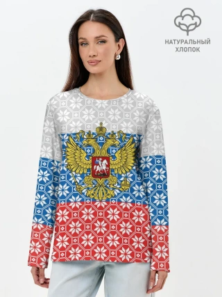Лонгслив женский. Хлопок / Россия