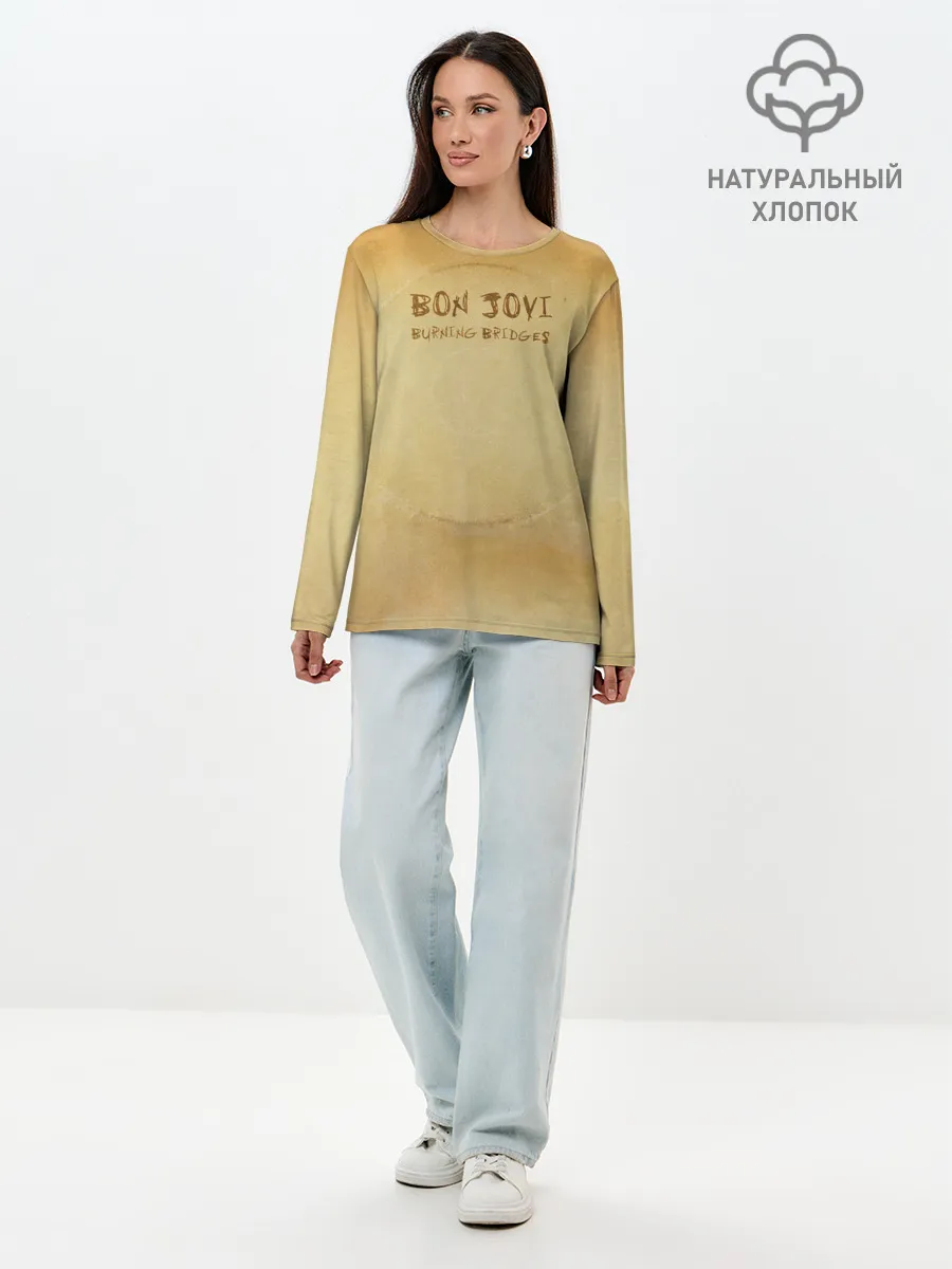 Лонгслив женский. Хлопок / Burning Bridges - Bon Jovi