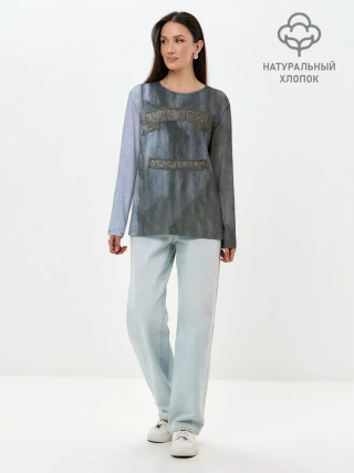 Лонгслив женский. Хлопок / New Jersey - Bon Jovi