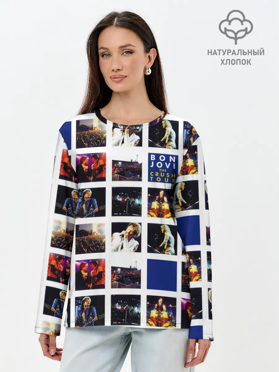 Лонгслив женский. Хлопок / The Crush Tour - Bon Jovi