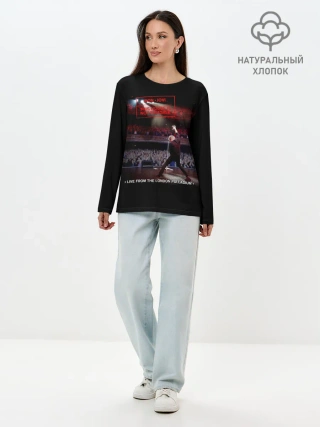 Лонгслив женский. Хлопок / This House Is Not for Sale - Bon Jovi