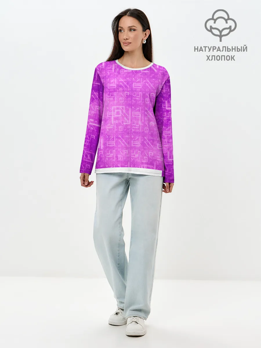 Лонгслив женский. Хлопок / FORTNITE PINK | ФОРТНАЙТ
