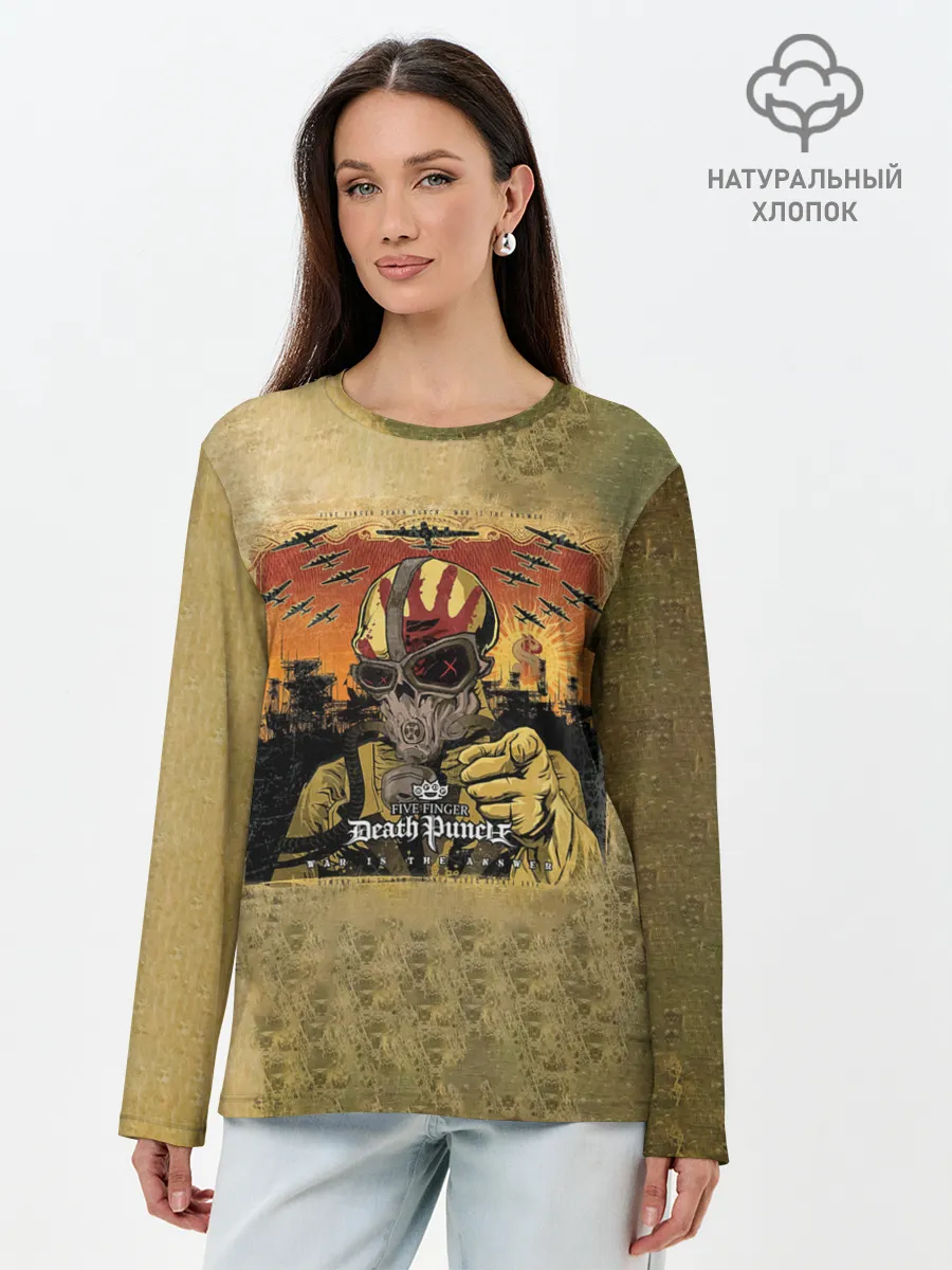 Лонгслив женский. Хлопок / War Is the Answer - Five Finger Death Punch