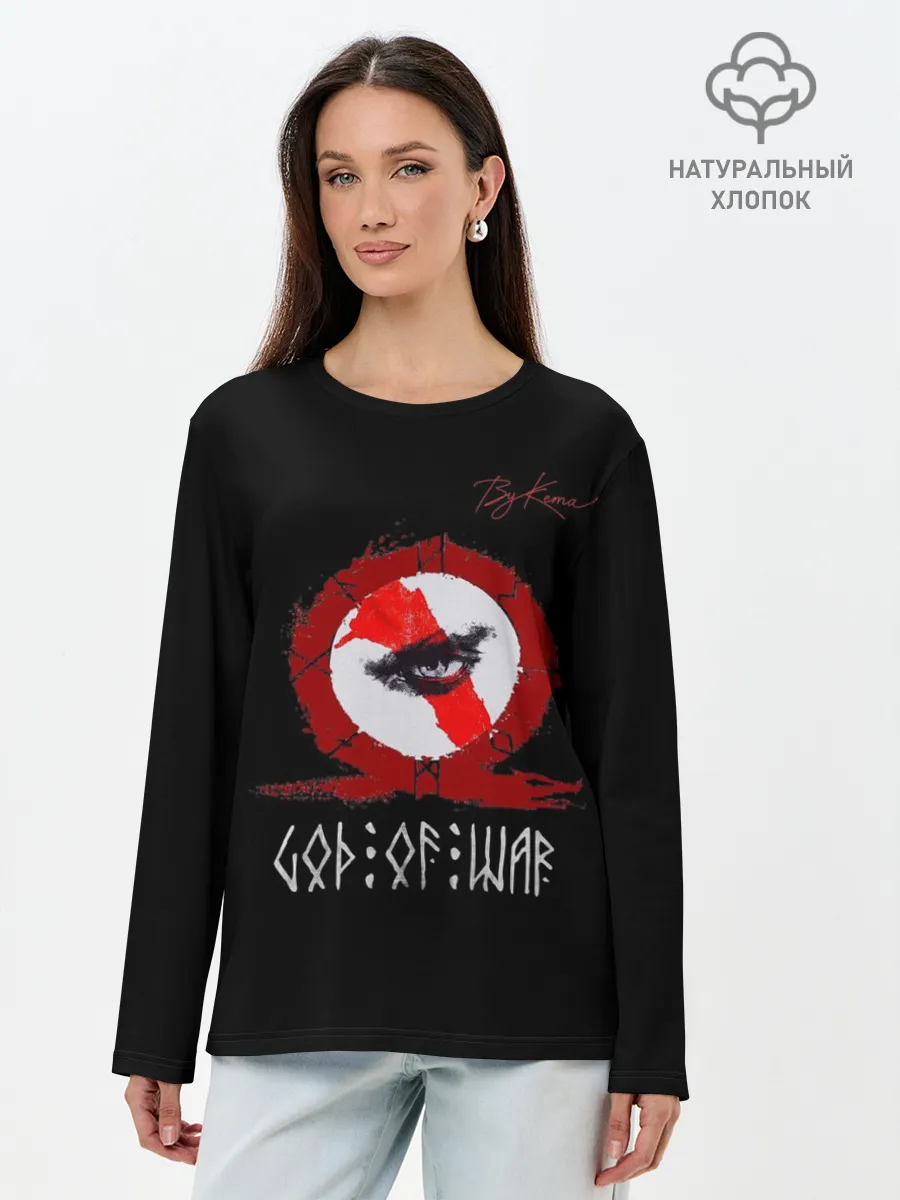 Лонгслив женский. Хлопок / God of war бог войны