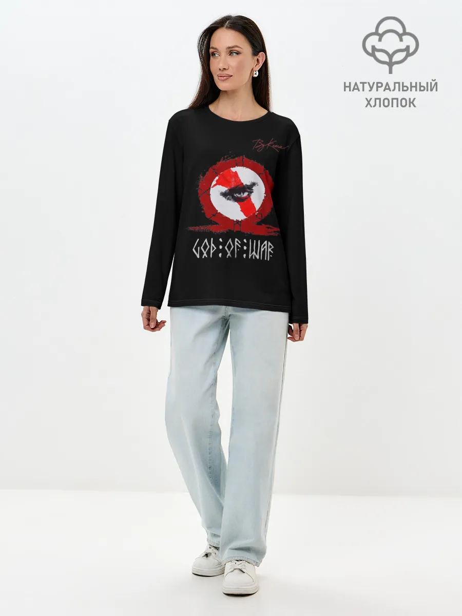 Лонгслив женский. Хлопок / God of war бог войны