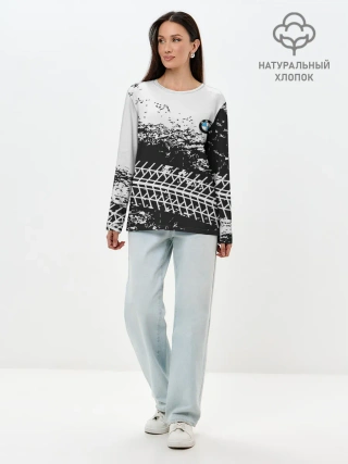 Лонгслив женский. Хлопок / СЛЕД БМВ | BMW