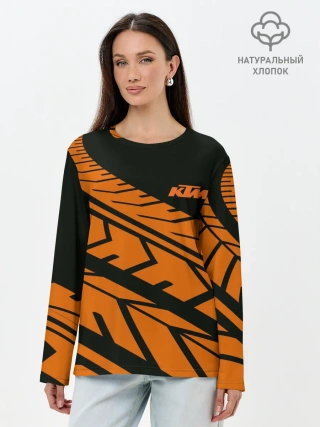 Лонгслив женский. Хлопок / ORANGE KTM | КТМ