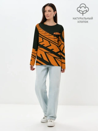 Лонгслив женский. Хлопок / ORANGE KTM | КТМ