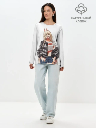 Лонгслив женский. Хлопок / Пауэр Power