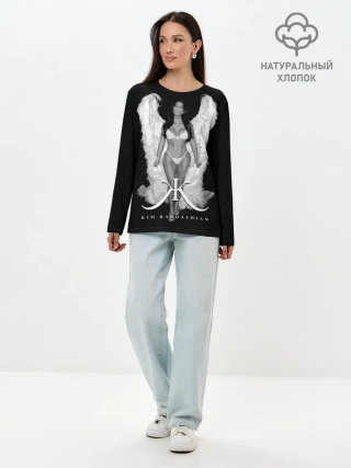 Лонгслив женский. Хлопок / Ким Кардашьян