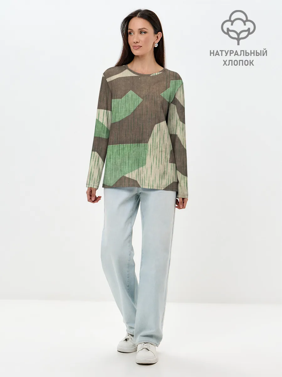 Лонгслив женский. Хлопок / Splittertarnmuster