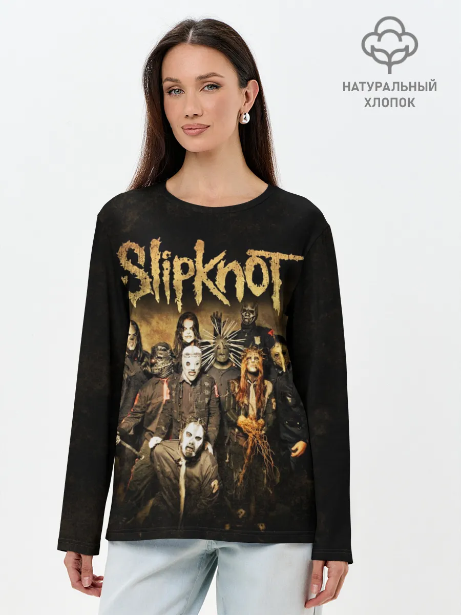 Лонгслив женский. Хлопок / Slipknot
