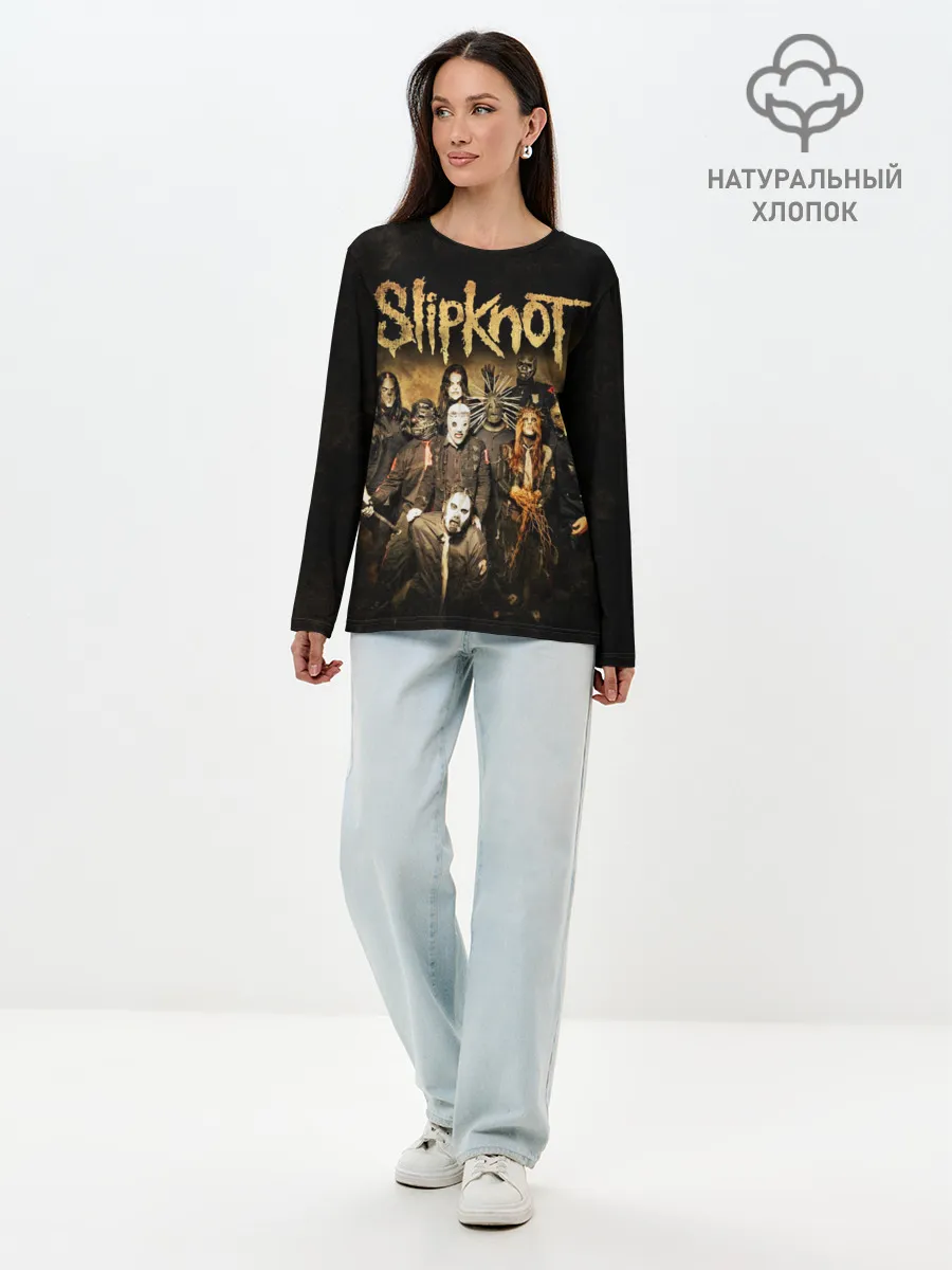 Лонгслив женский. Хлопок / Slipknot