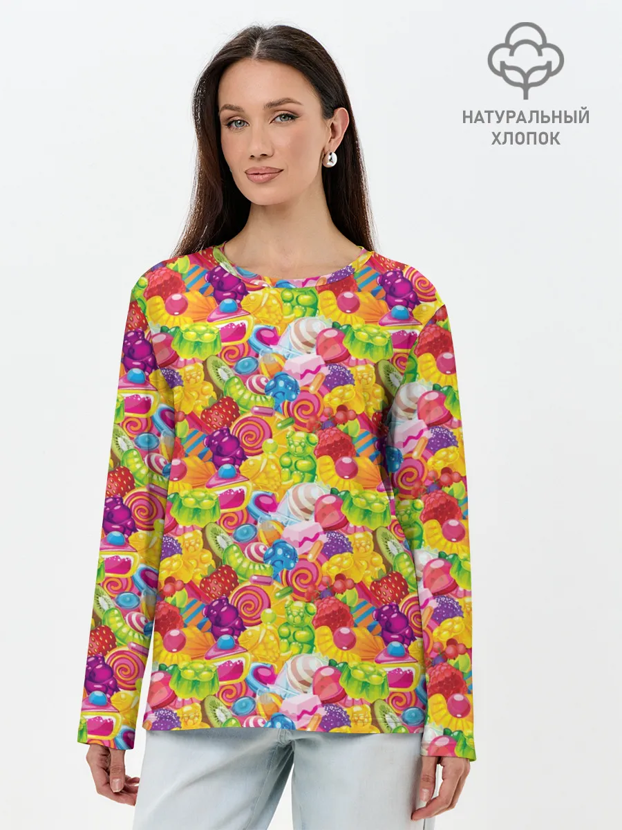 Лонгслив женский. Хлопок / День Рождения