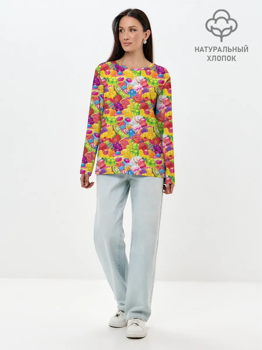 Лонгслив женский. Хлопок / День Рождения