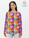 Лонгслив женский. Хлопок / Воздушные Шары