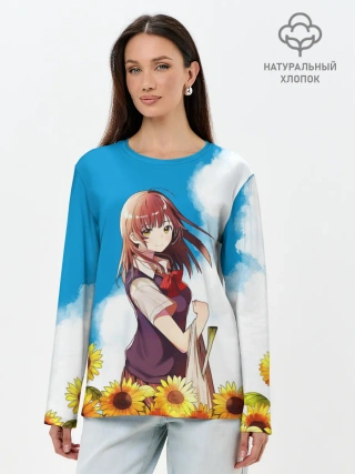 Лонгслив женский. Хлопок / Саю и Подсолнухи