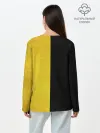 Лонгслив женский. Хлопок / Yellow and black smile
