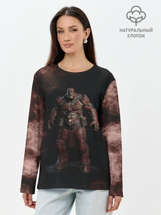 Лонгслив женский. Хлопок / NPC | ШЕСТЕРЕНКИ | ЛОГО