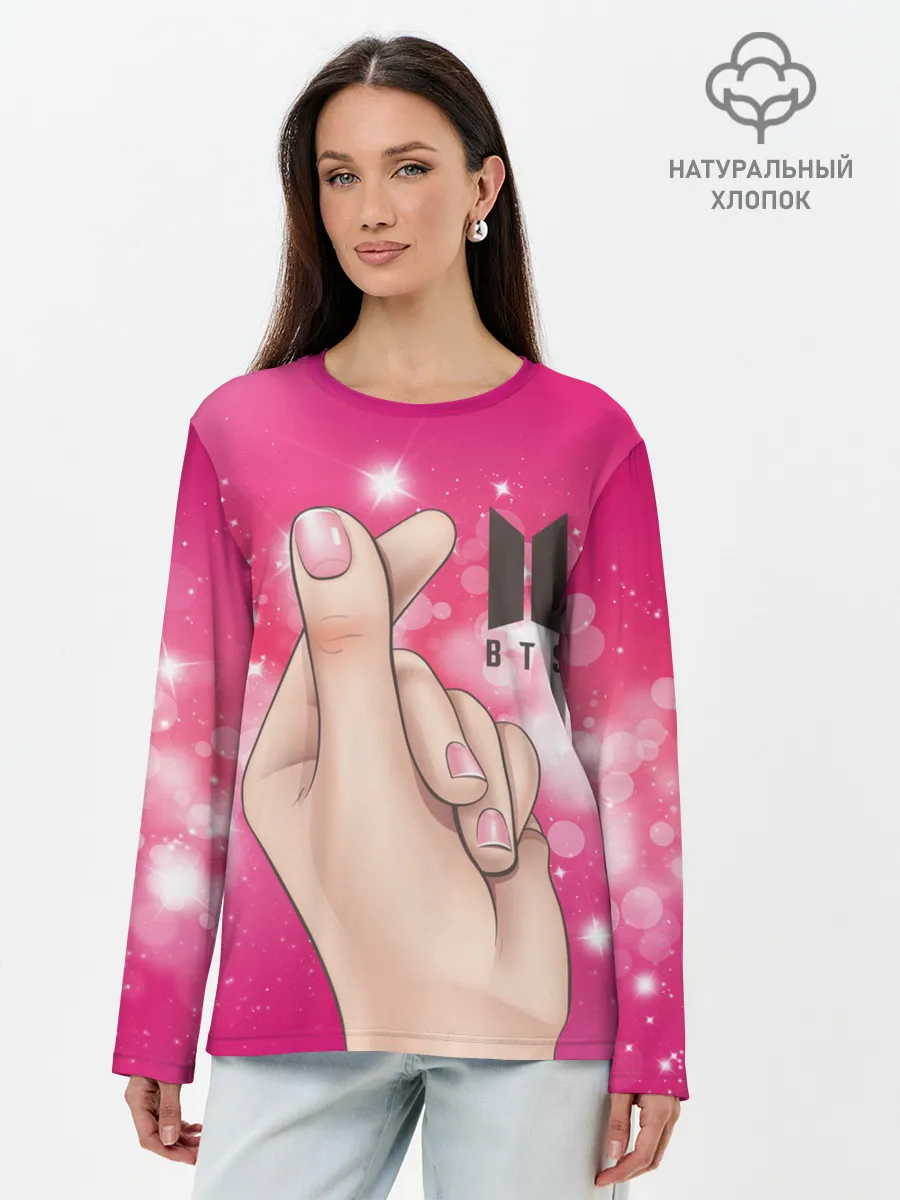 Лонгслив женский. Хлопок / BTS | БТС