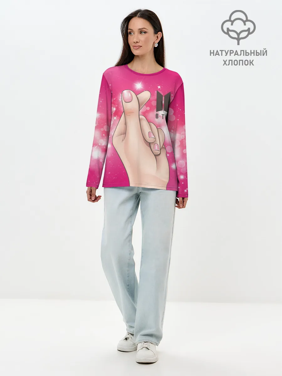 Лонгслив женский. Хлопок / BTS | БТС