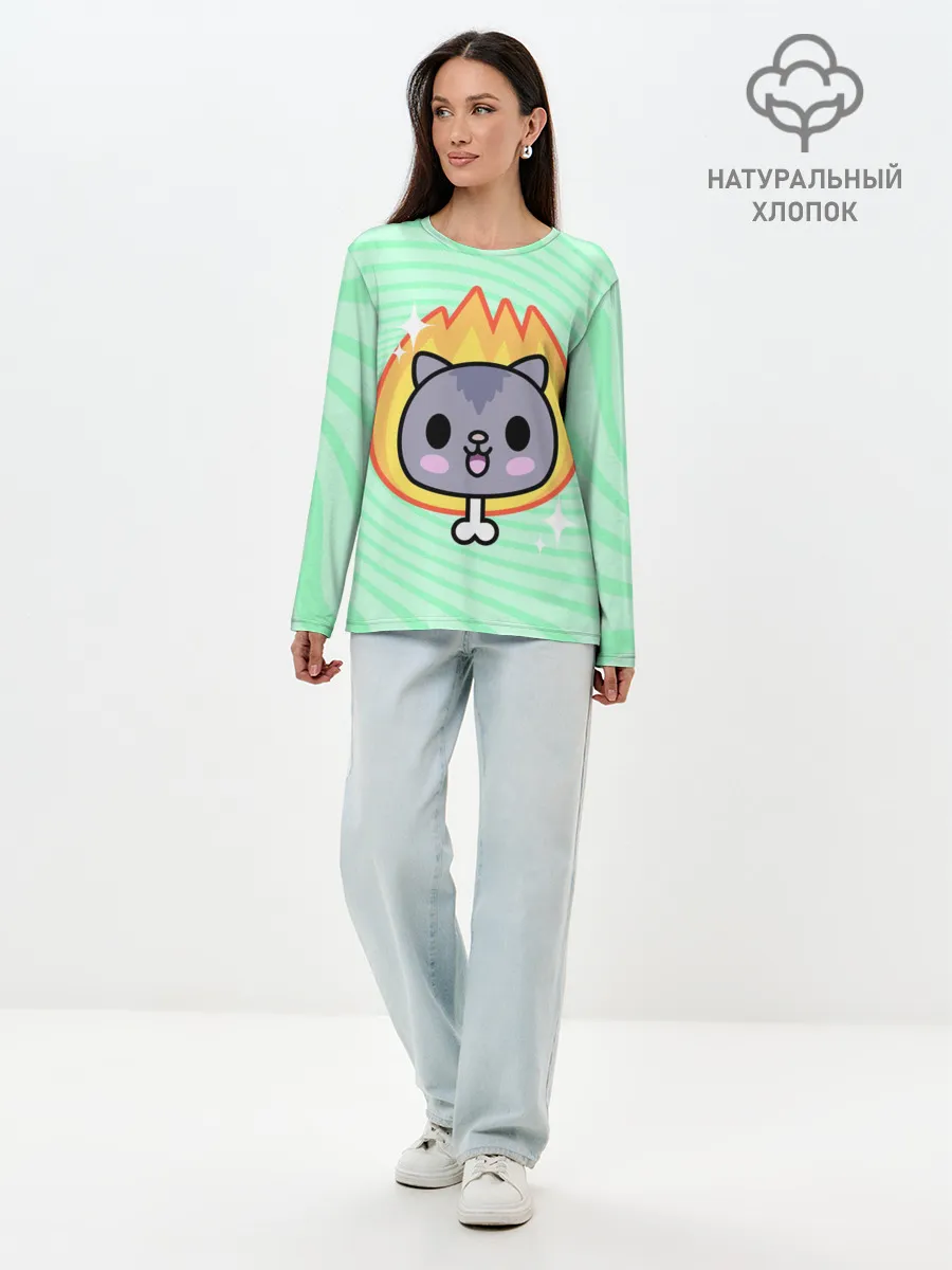 Лонгслив женский. Хлопок / Toca Boca Cat